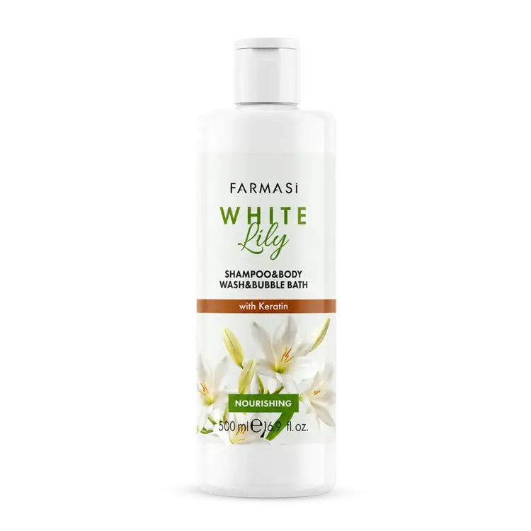 image of White Lily Shampoo & Body Wash & Bubble Bath 500ml