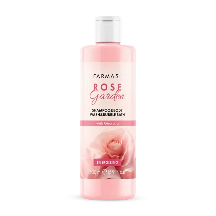 image of Rose Garden Shampoo & Body Wash & Bubble Bath 500ml